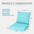 thumbnail image 5 of Aoodor 24" x 24" Patio Deep Seat Cushion Set, Water Resistant & Fade Resistant Outdoor Furniture Cushions with Adjustable Straps for Patio, Deck, Garden, 5 of 8