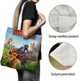 thumbnail image 3 of Lion Guard Bolso de tela con estampado de lienzo para mujer, bolsa de compras reutilizable y estética, con cremallera interior, regalo para mujer, 35 × 40 cm., 3 of 6
