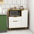 thumbnail image 2 of HOMCOM Microwave Cabinet, Kitchen Cupboard with Drawer, Storage Cabinets, 2 of 10