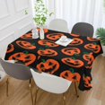 thumbnail image 4 of Coolnut Halloween Pumkpin Rectangle Tablecloth 60x60In,Dinner Table Cover for Outdoor & Indoor Patio, Picnic, BBQ, Holiday Party Halloween Decoration, 4 of 7
