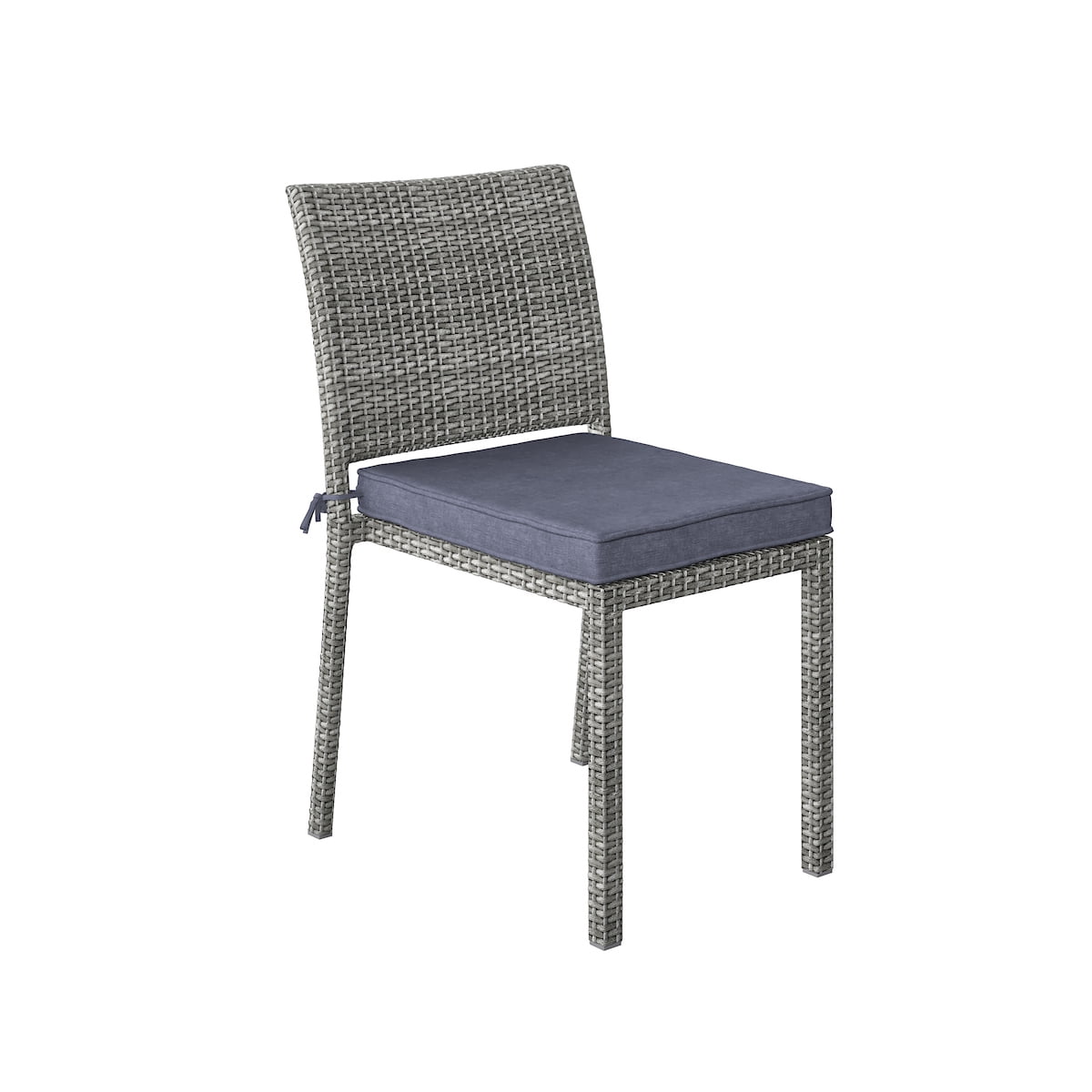 Amazonia Liberty All-Weather Wicker Outdoor Side Chairs, Set of 4, Gray