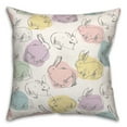 thumbnail image 2 of Creative Products Colorful Bunny Pattern 18 x 18 Indoor / Outdoor Pillow, 2 of 3