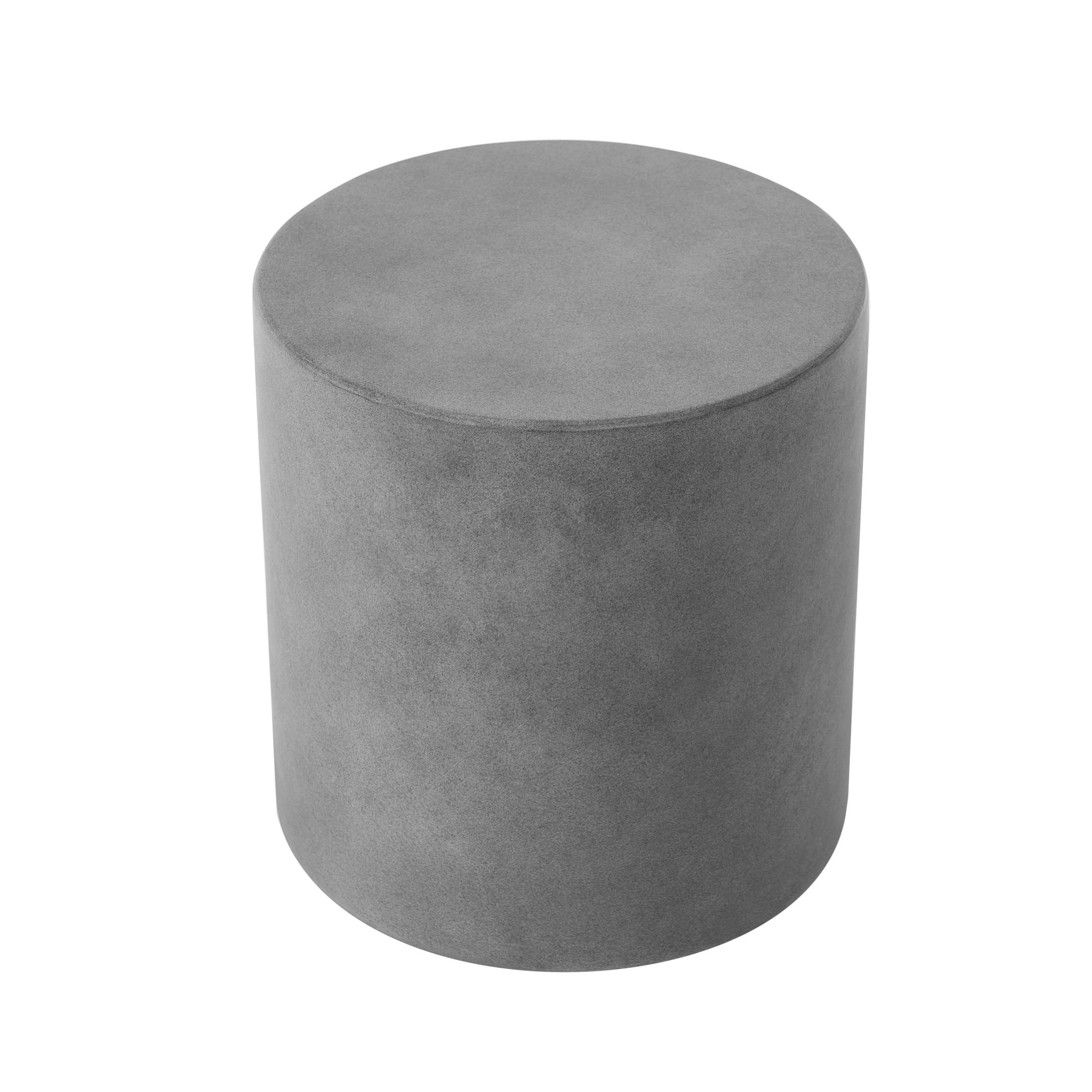 Christopher Knight Home 15.75" Outdoor Lightweight Concrete Round Accent Table, Charcoal Black