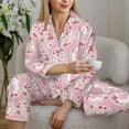 thumbnail image 6 of Sikiie with red Easter eggs Pajamas Set Long Sleeve Sleepwear Womens Button Down Nightwear Pj Sets-X-Large, 6 of 7