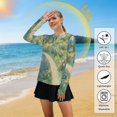 thumbnail image 5 of FORMRS Womens Long Sleeve Shirts UPF 50+ Sun Protection Quick Dry Fishing Hiking Tops, Size S-2XL, Art Garden Scene, 5 of 8