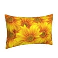 thumbnail image 2 of Daiia 3D Sunflowers Bedding Waterproof Pillow Protector Zippered Queen – Bed Bug Proof Pillow Encasement-16"x24", 2 of 9