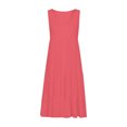 thumbnail image 4 of FcBaudy Robes d'Été pour Femmes, Robes pour Femmes, Jupe pour Femmes Robe d'Été pour Femmes à Col Rond Imprimée Sans Manches Robe de Plage pour Femmes Jupe en Coton, 4 of 8