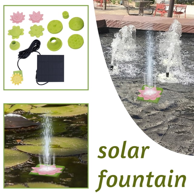 TIMIFIS Pool Fountain Upgraded Leaf Solar Fountains Smart Small Solar Powered Water Fountains Bird Bath ummer