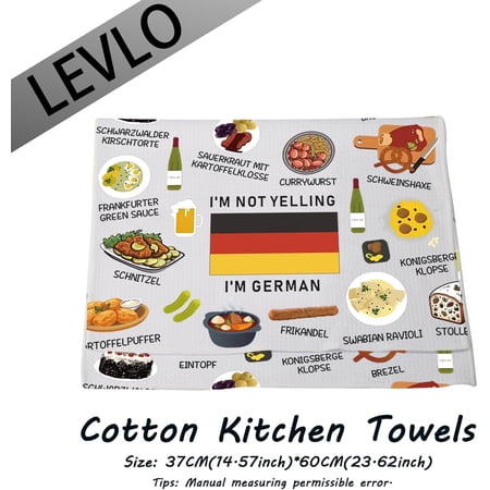 PYYNA-Germany Country Map Europe Cuisine Lover Kitchen Towel Mom Dad BFF German Food Cooking Travel Tea Towel (I m German)