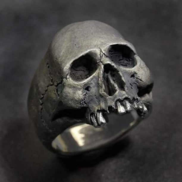 Anillo de calavera de diablo satánico Punk gótico, anillo de acero inoxidable Vintage Steampunk para hombre, joyería de motorista de Hiphop para motocicleta Rock, venta al por mayor Tan Jianjun unisex