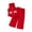 Red, variant on Girls 2 Piece Formal Outfits Peplum Vest & Elastic Waist Pleated Wide Leg Pants Elegant Kids Clothes Blue Size 7-8 Years