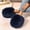 Dark Blue, variant on Lolmot Fluffy Womens Faux Fur Slippers, Casual Closed Toe Comfortable Slides Shoes, Slip On Warm Plush Slides Indoor Outdoor