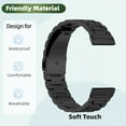 thumbnail image 4 of REQO Compatible with Fitbit Versa 4 / Sense 2 Bands, Stainless Steel Watch Band with TPU Case Breathable Protective Design for Men Women, 4 of 6