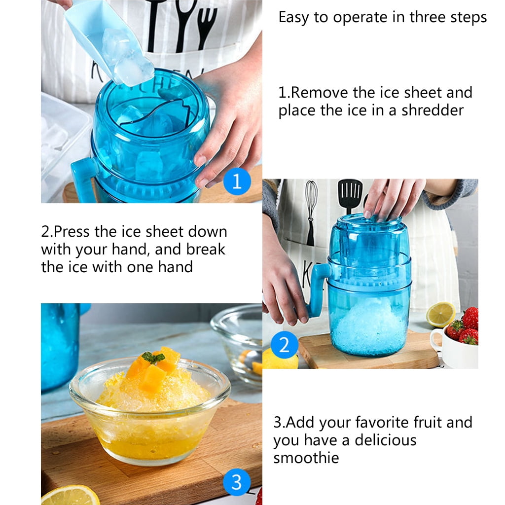 JZROCKER Household Mini Easy Ice Crusher Handheld Snow Manual Crushing Ice Machine