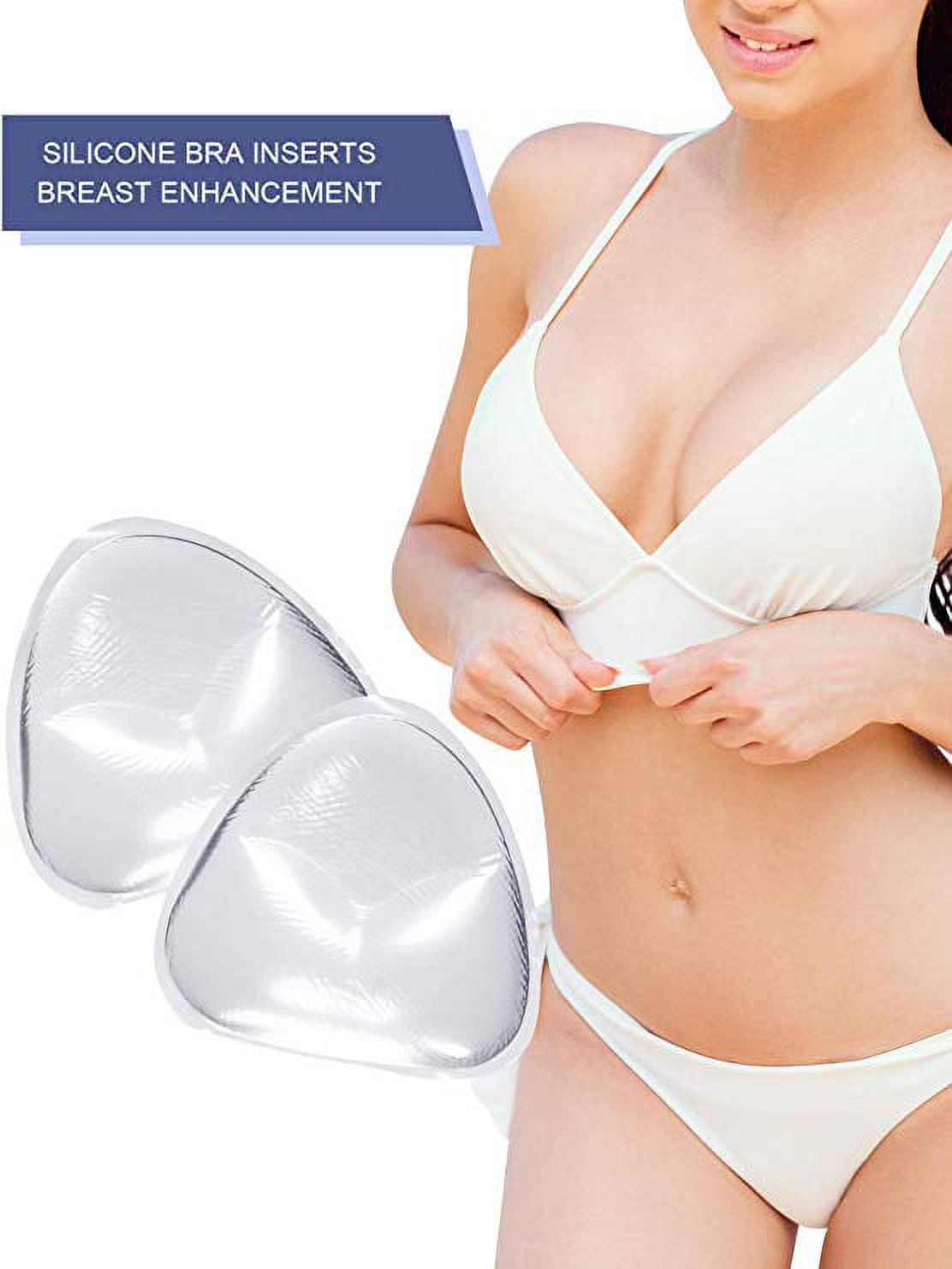 1 Pair Silicone Bra Inserts Push-up Breast Pads Reusable Breast Lift