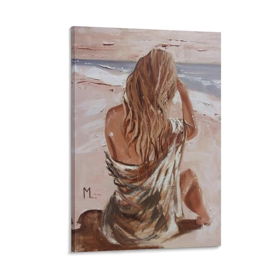 Artist Monika Luniak Poster 'Behind The Horizon' Painting Canvas Wall Art Print For Room Aesthetic And Decor Poster For Bedroom Living Room Bathroom Kitchen Office Decor