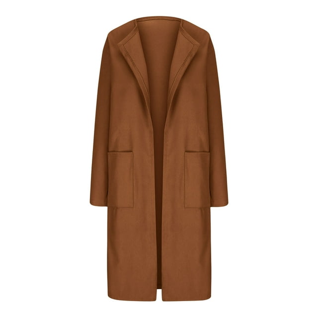 Birdeem Mode Femmes Poches Imprimées Manches Longues Veste Manteau à Carreaux
