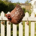 thumbnail image 6 of 2pc Garden Chicken Fence Ornament, Ornamental Decorative Piece, Multicolor, Plastic, Fence or Balcony Landscape Display, 12x11x10cm, 6 of 6