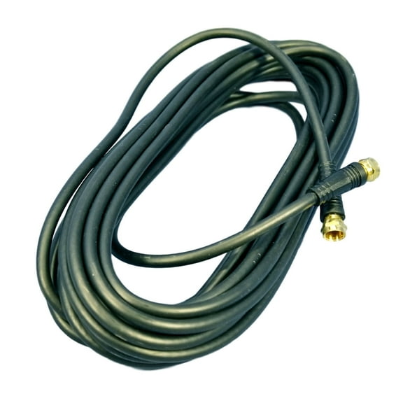 Leviton C5851-25G 25-Foot Coaxial Video Cable, Gold Plug Ends, F-Type RG59, Black