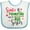 White and Blue, variant on Inktastic Santa is Promoting Me to Big Sister Girls Baby Bib