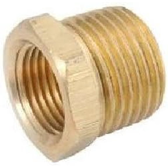 AMC Hex Bush Pipe Fitting - Brass, Gold - 1/4 In