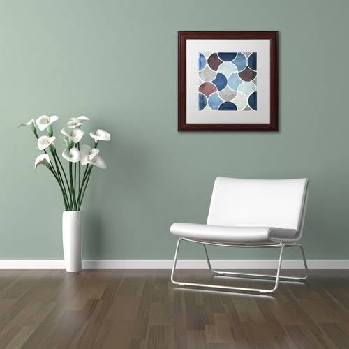 Trademark Fine Art "Moroccan Blues II" Canvas Art by Color Bakery White Matte, Wood Frame