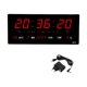 thumbnail image 2 of Reloj digital con LED rectangur con fecha, temperatura, de , reloj despertador de pared para dormitorio, au, oficina,, 2 of 9