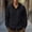 Black, variant on Men's Full-Button Single Pocket Hooded Linen Jacket, Corded Adjustable Hood, Soft Washed Linen Texture for Weekend Brunches White S