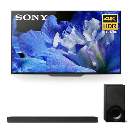 Sony XBR-65A8F 65" BRAVIA OLED 4K HDR TV and HT-X9000F 2.1-Channel Dolby Atmos Soundbar with Subwoofer