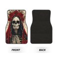 thumbnail image 2 of Balery Gothic Skull With Roses Juego de 4 Alfombrillas para Auto, Revestimientos de Caucho Resistente, Diseño Antideslizante, 2 of 7