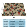 thumbnail image 4 of XMXT Flannel Throw Blanket for Couch, Skeleton Insect Graffiti Bed Sofa Decor Blankets for Home Bedroom, 50 x 40 inches, 4 of 9