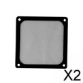 thumbnail image 1 of Paquete de 2-6 unidades de cubierta de caja enfriadora de filtro de ventilador de computadora, cubierta de filtro a prueba de polvo, PVC negro 2 piezas, 1 of 8
