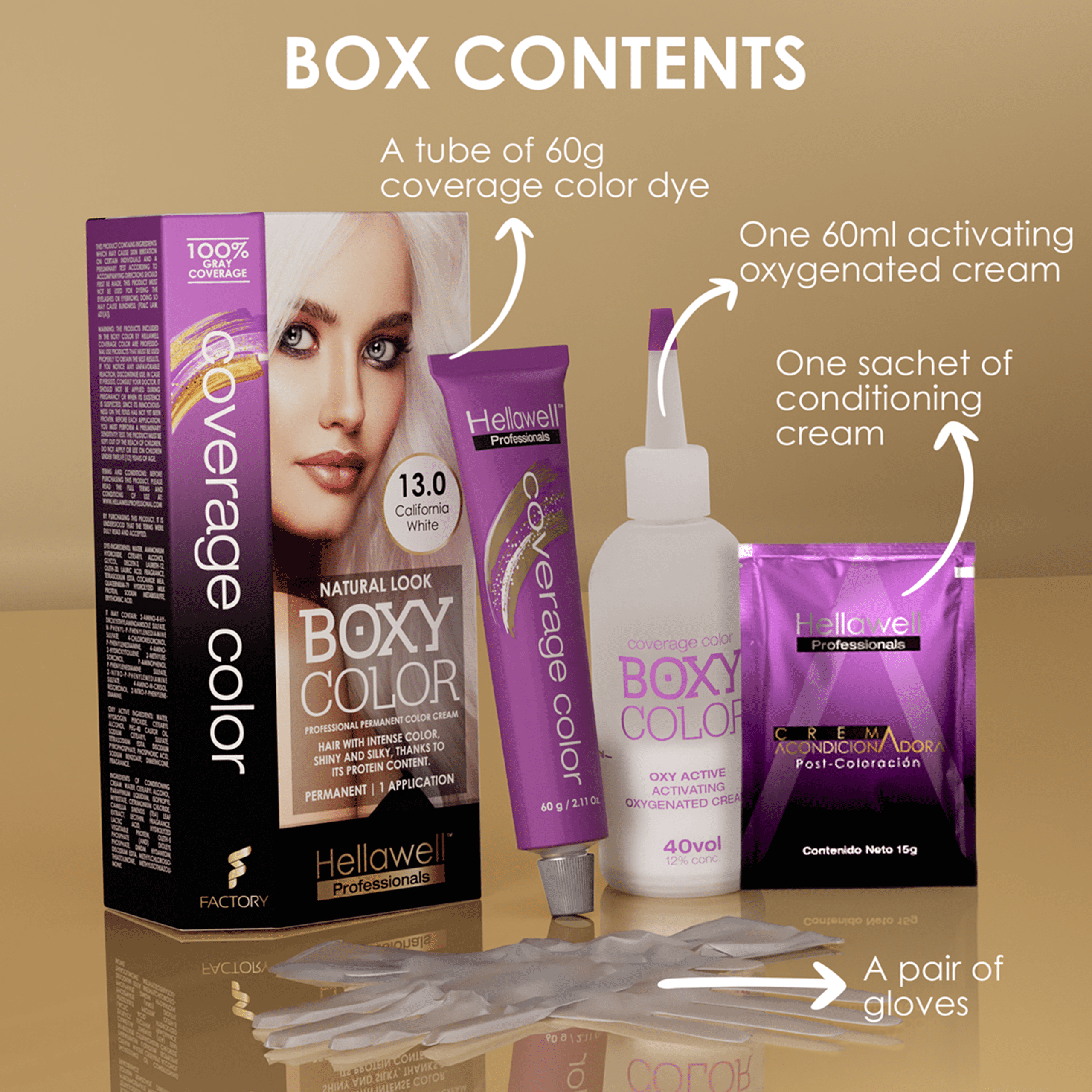 BOXY COLOR Coloring kit professional, permanent color cream BOXY COLOR Coloring kit professional, permanent color cream