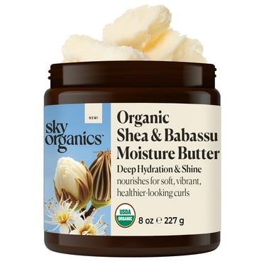 Sky Organics Organic Shea & Babassu Moisture Butter to Hydrate and Nourish Curly Hair, 8 oz