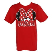 Minnie Mouse Unisex Red Mom Logo T-Shirt-XLarge