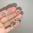 thumbnail image 3 of Héliisoer Femmes Mode Diamant Fleurs Boucles d'Oreilles Clip Boucles d'Oreilles 2PC, 3 of 9