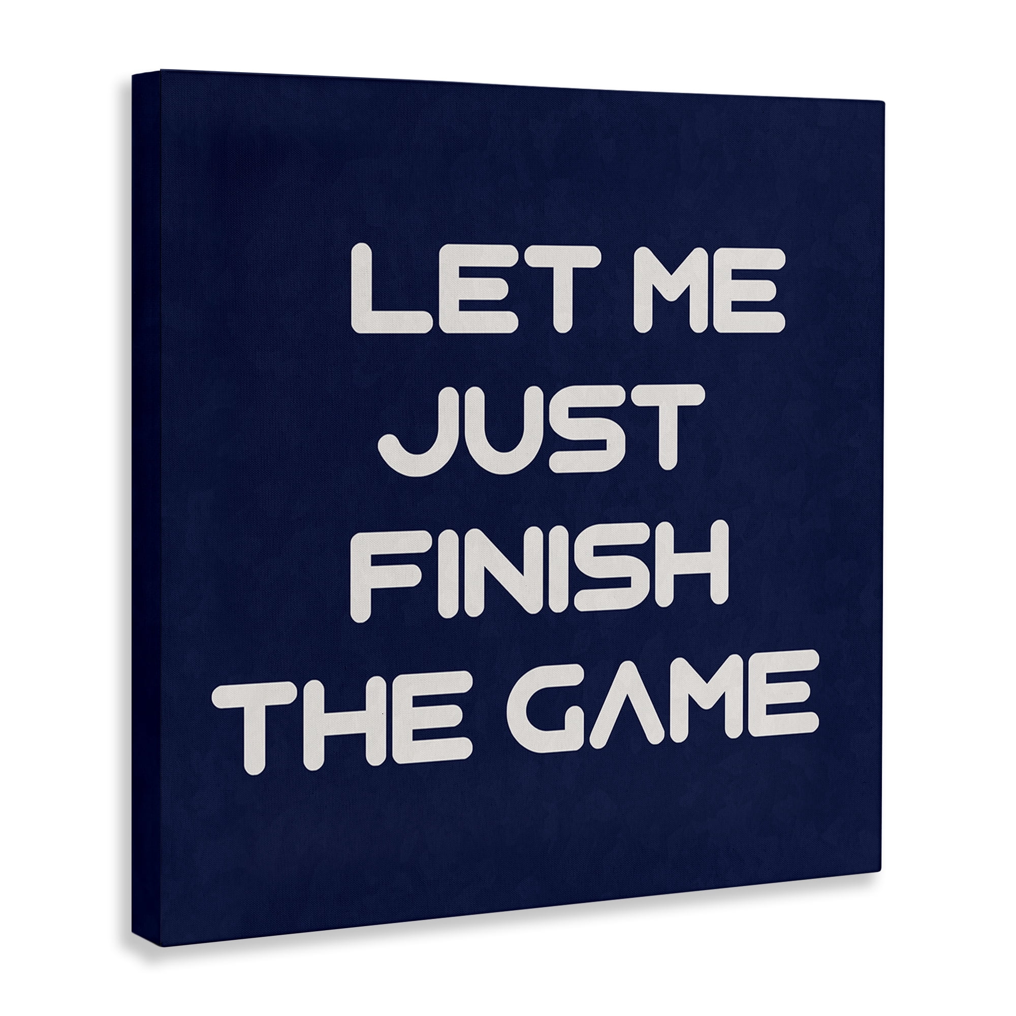 Stupell Industries Finish The Game Phrase Entertainment Painting Wrapped Canvas Art Print Wall Art, 36 x 36