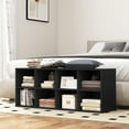 thumbnail image 1 of Giantex 8-Cubby Shoe Storage Bench, Entryway Shoe Rack Organizer, Multifunctional Bed End Bench, Black, 1 of 9
