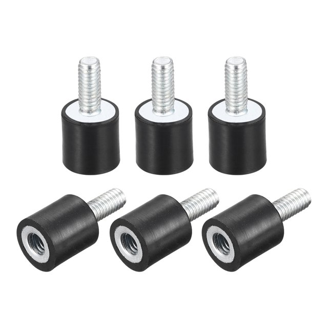 Soportes de Goma Unique Bargains 6uds M4 Macho/Hembra Aislador de Vibraciones D10mmxH10mm