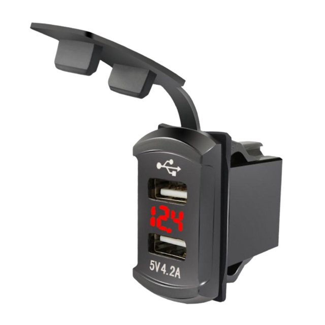 Cargador De Teléfono Móvil Con Puerto Usb Dual En Forma De Barco A Prueba De Agua Con Cargador De Coche Portátil Con Pantalla De Voltaje seitruly VI012039-02