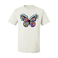 thumbnail image 2 of Wild Bobby, Colorful Butterfly Oh Butterfly On Whispering Wings Animal Lover Men's Graphic T-Shirt, White, 2XL, 2 of 3