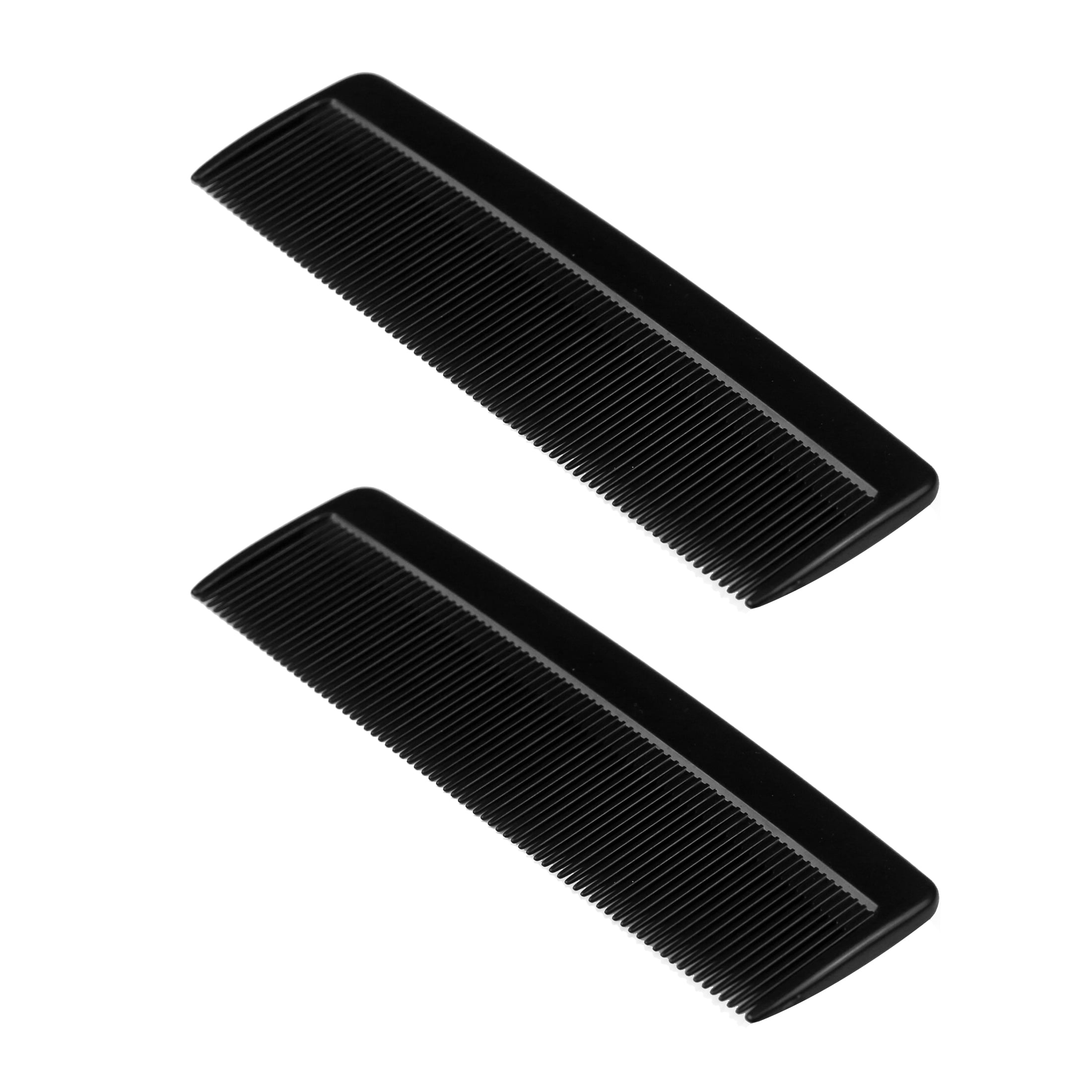 Equate Pocket Comb for Everyday Use on Short Hair, Black, 2 Count