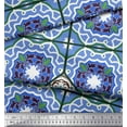 thumbnail image 3 of Soimoi Poly Georgette Fabric Tiles Moroccan Print Fabric by the Yard 52 Inch Wide, 3 of 3