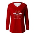 thumbnail image 5 of FDGIU Plus Size Christmas Tops for Women, Funny Xmas Tree Graphic Long Sleeve Tunic, Festive Holiday Tee, 5 of 6
