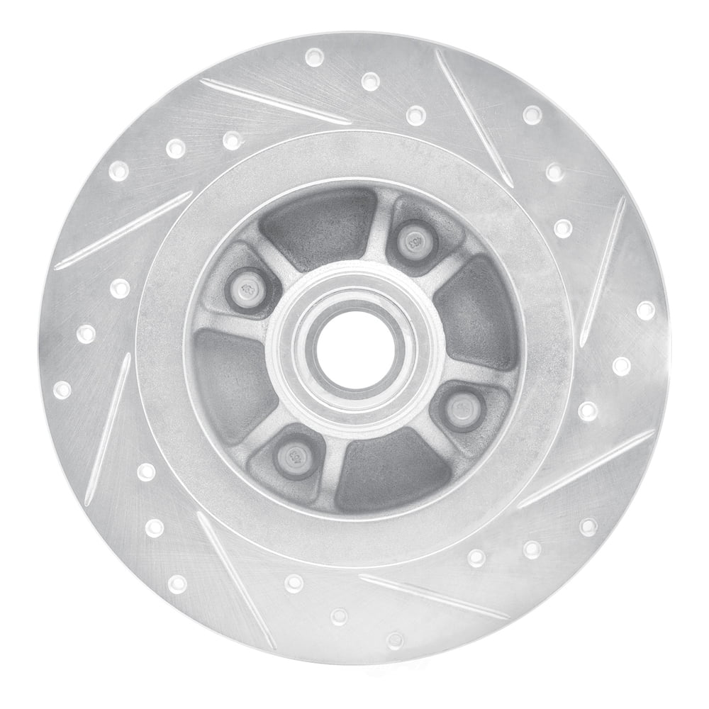Dynamic Friction Company 631-67019L DFC Brake Rotor - Drilled And Slotted - Silver