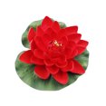 thumbnail image 2 of Flmtop Artificial Lotus Flower Fake Floating Water Lily Garden Pond Fish Tank Decor, 2 of 7