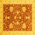 thumbnail image 1 of Ahgly Company Machine Washable Indoor Square Oriental Yellow Traditional Area Rugs, 7' Square, 1 of 4