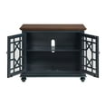 thumbnail image 5 of Martin Svensson Home Palisades Small Spaces 38" TV Stand Blue with Coffee Walnut Top, 5 of 7