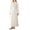White, variant on SwiftWear Soft Warm Fleece Robe Mens and Womens Fuzzy Robe 1 Piece Unisex Plush Long Bathrobe Shawl Collar Nightgown