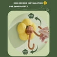 thumbnail image 3 of Sunflower Suction Cup Hooks | Heavy Duty 22lb Capacity | No Drill Wall Hooks for Kitchen & Bathroom | Reusable Vacuum Suction for Glass & Tile | 1-Pack, 3 of 6
